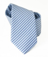 Goldenland Slim Krawatte - Blau Gestreift Gestreifte Krawatten